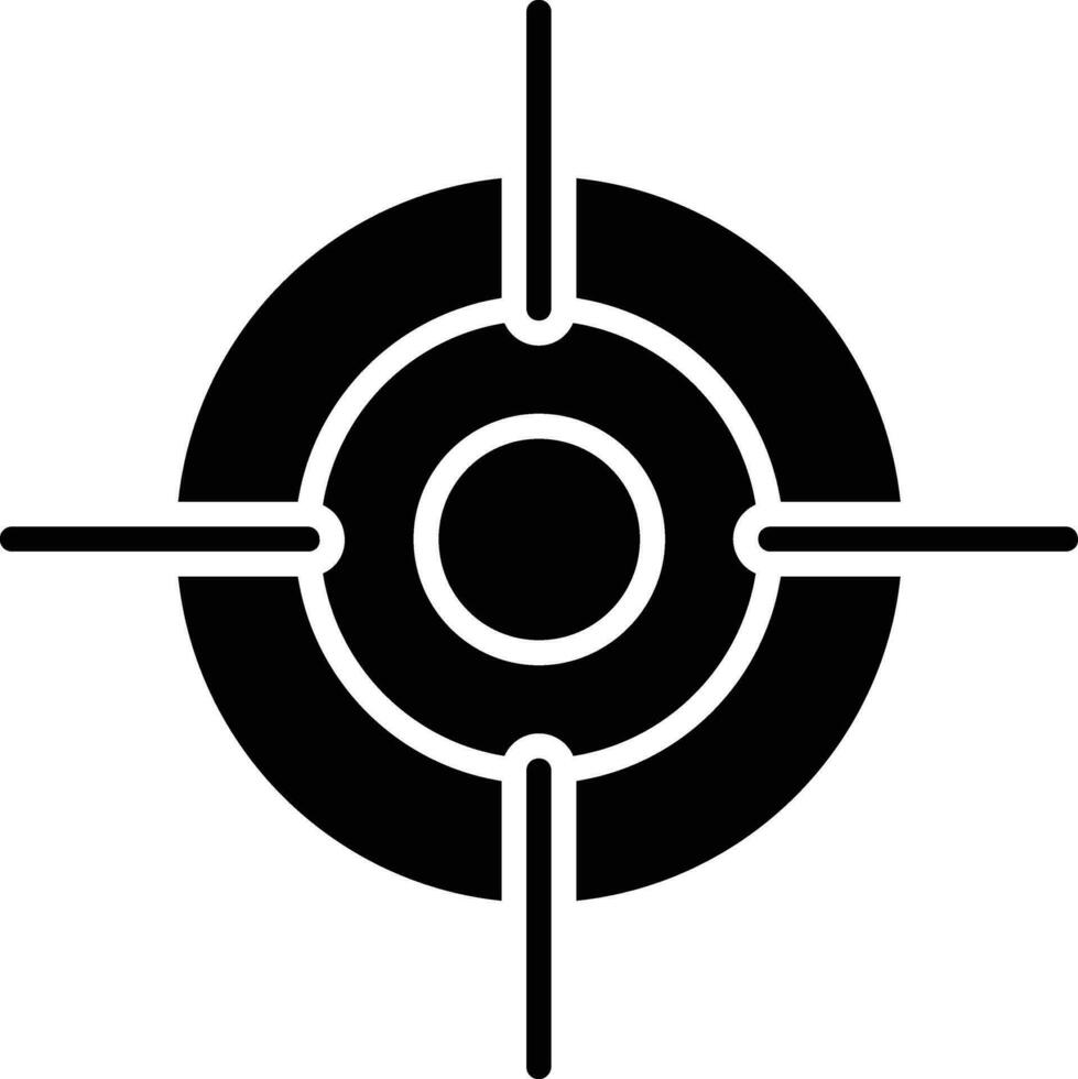 Target Glyph Icon vector