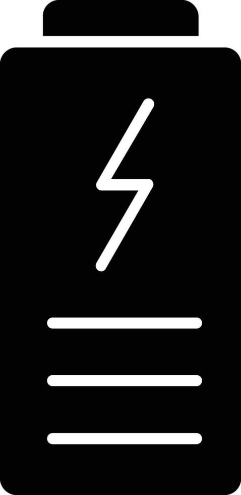 Charging Battery Glyph Icon vector