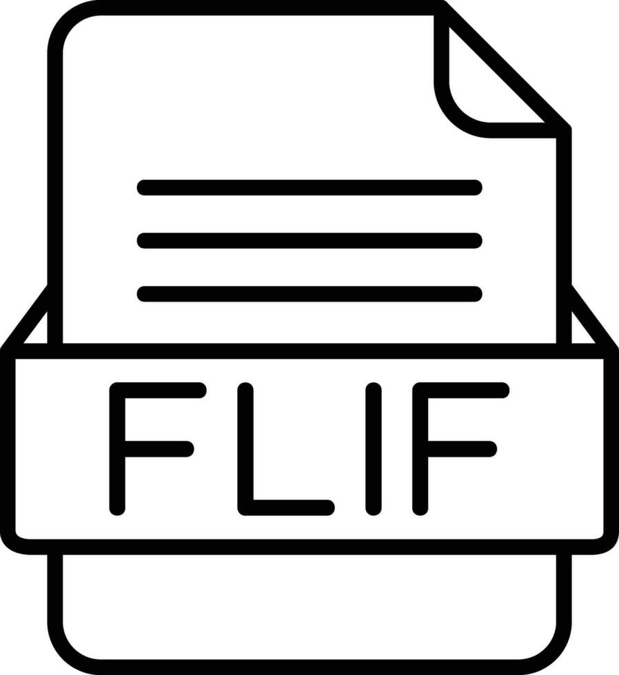 FLIF Line Icon vector