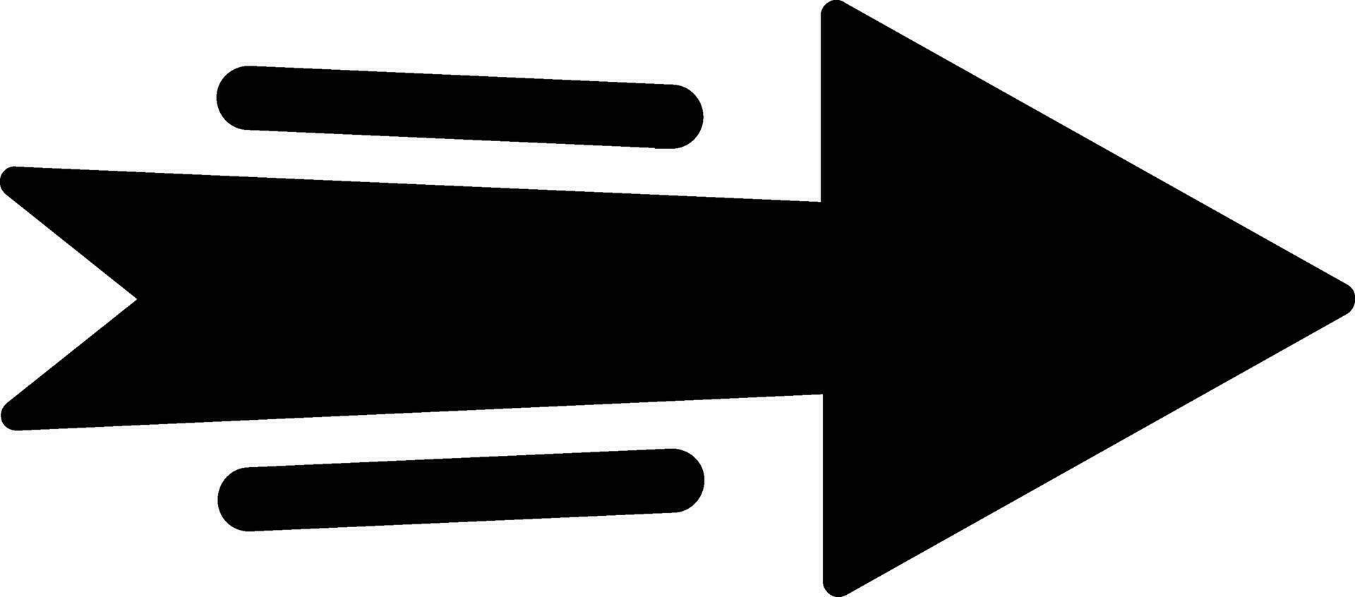 Right Arrow Glyph Icon vector