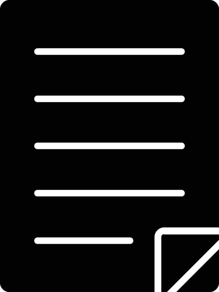 Page Glyph Icon vector
