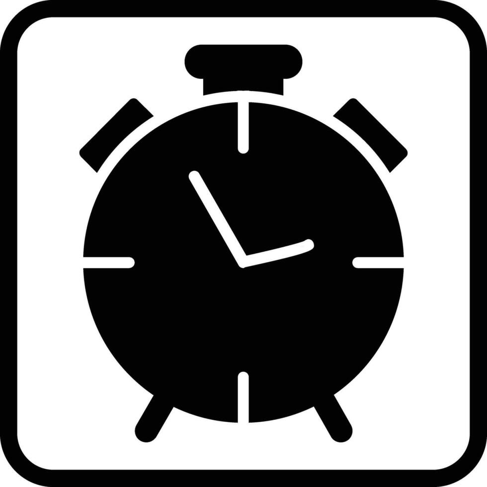 icono de glifo de alarma vector