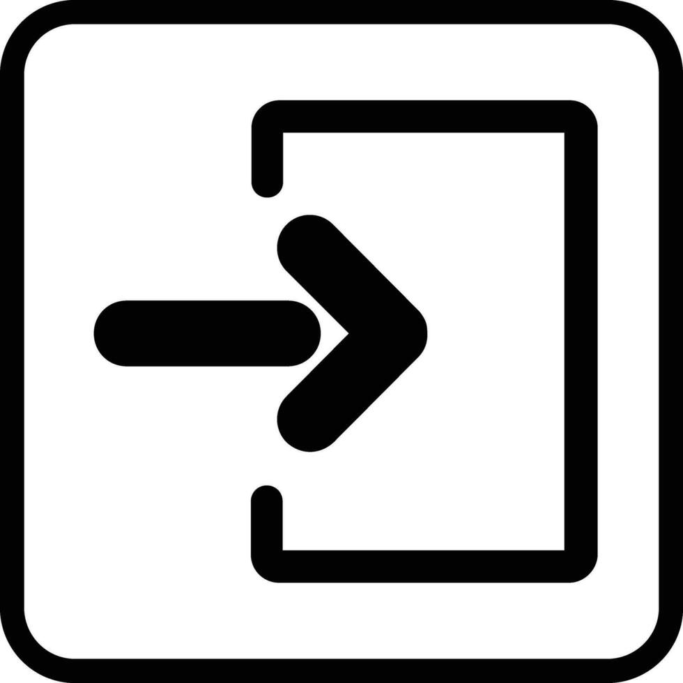 Log In Glyph Icon vector