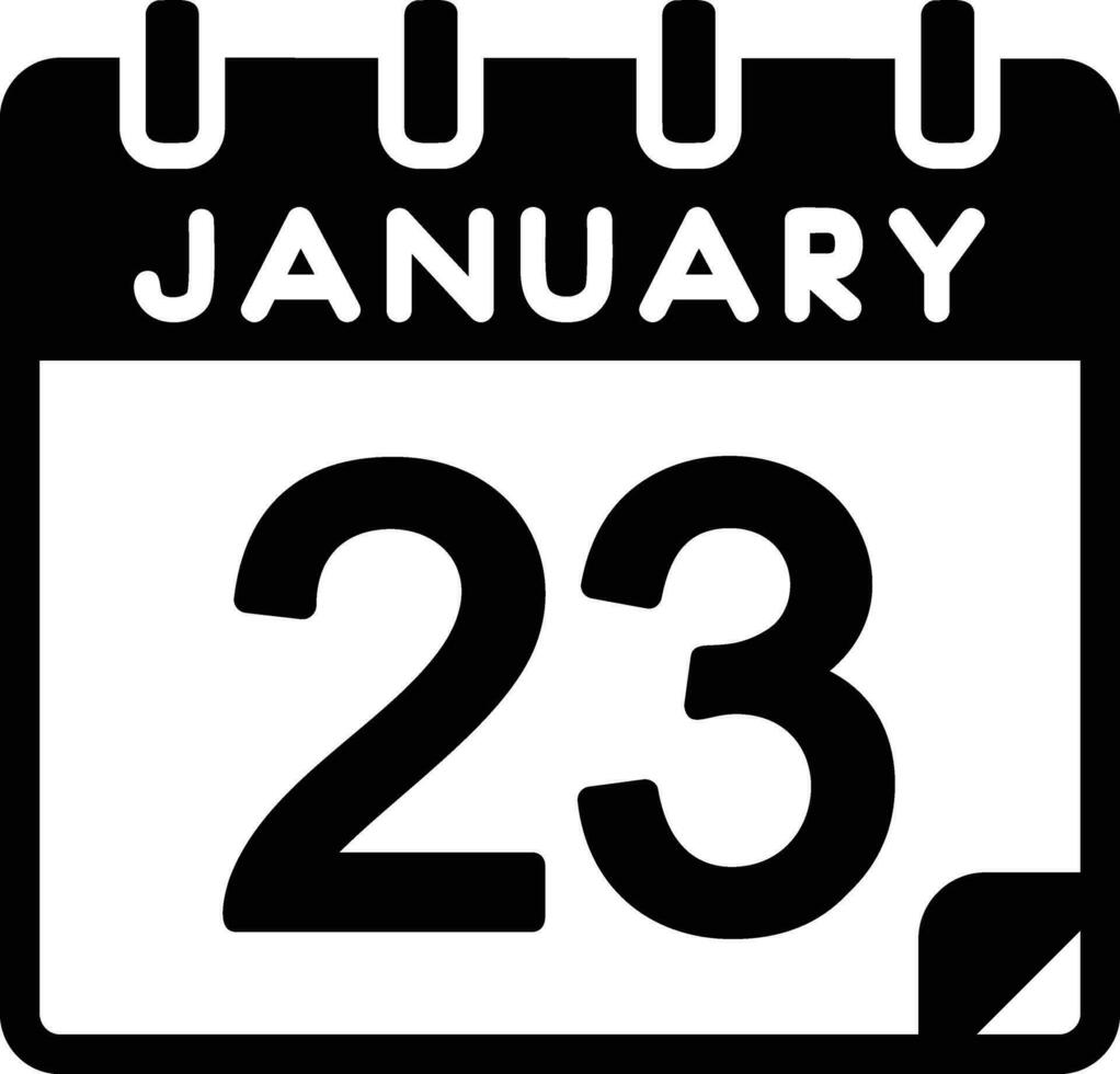 23 January Line Icon vector
