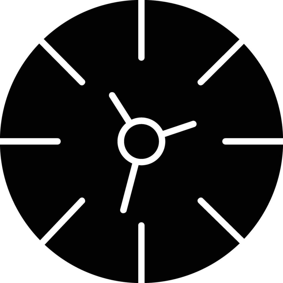 icono de glifo de reloj de pared vector