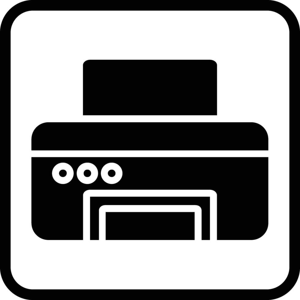 impresión glifo icono vector