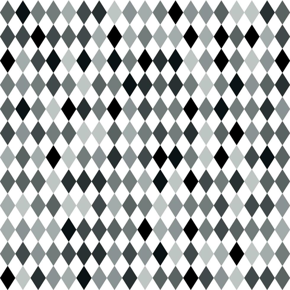 Rhombus pattern of black, gray and white tones vector