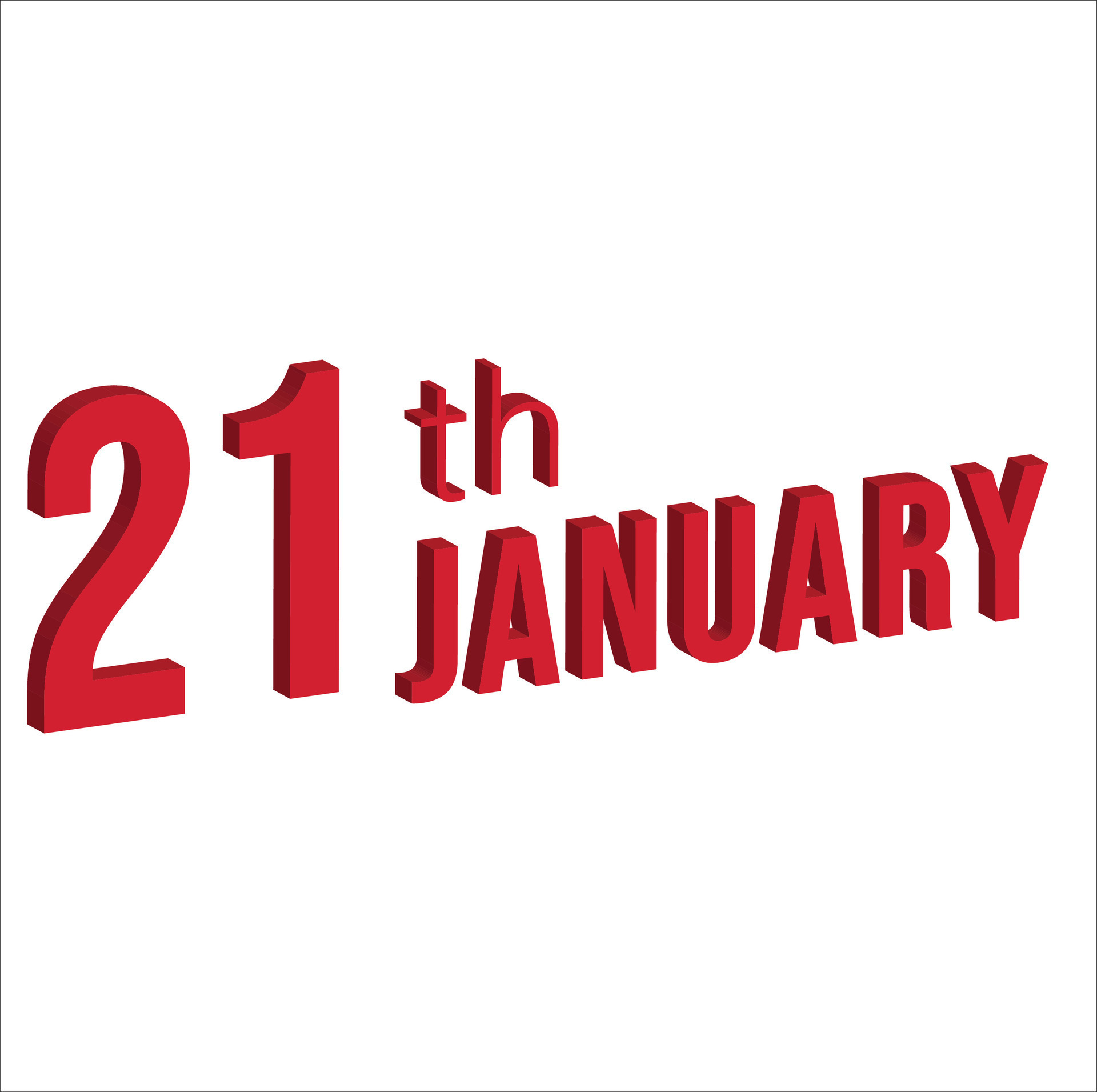 21st january , Daily calendar time and date schedule symbol. Modern ...