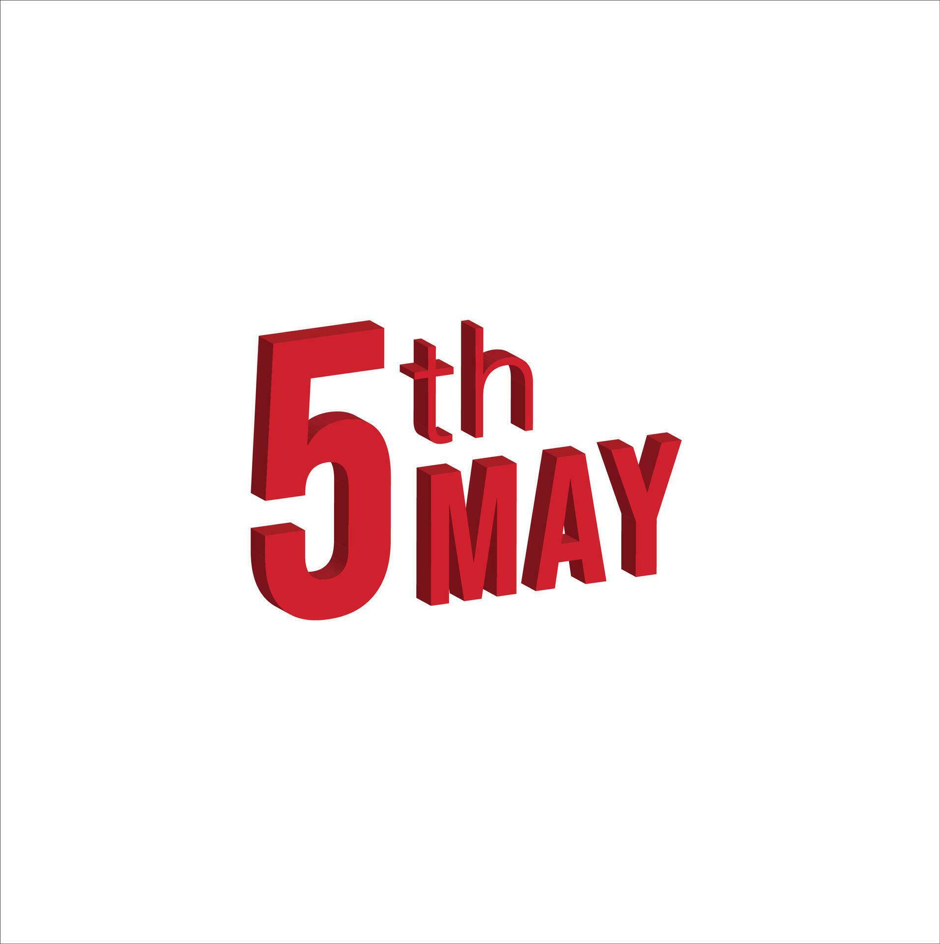 5th may , Daily calendar time and date schedule symbol. Modern design ...