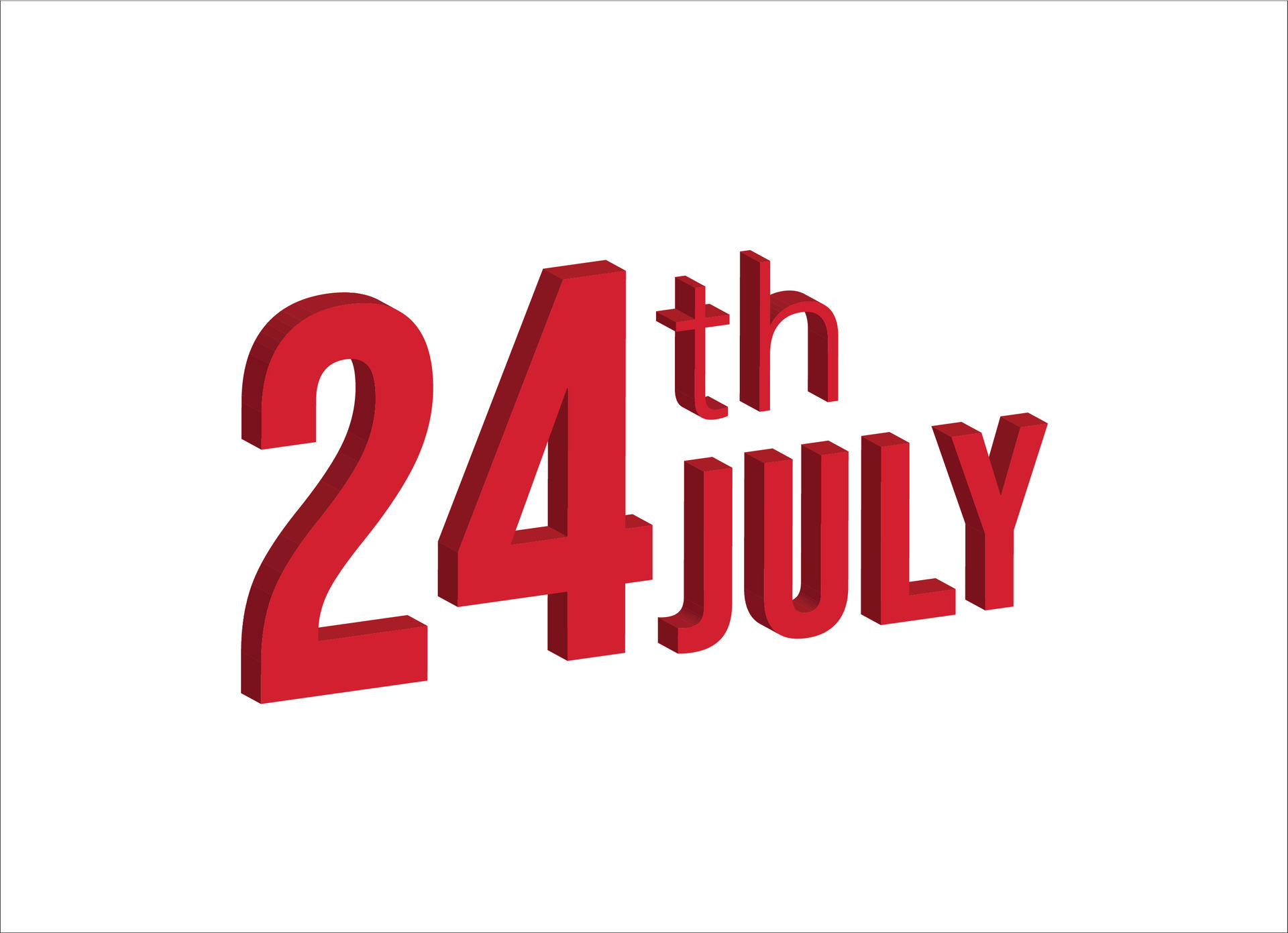 24 julio , diario calendario hora y fecha calendario símbolo. moderno ...