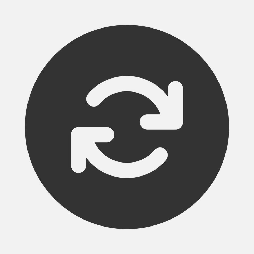 Arrow sync circle icon vector