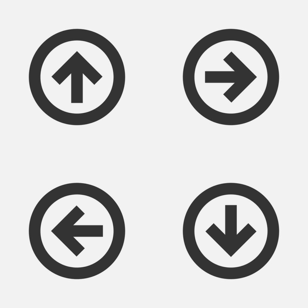 Alt circle down up left right arrow icon vector