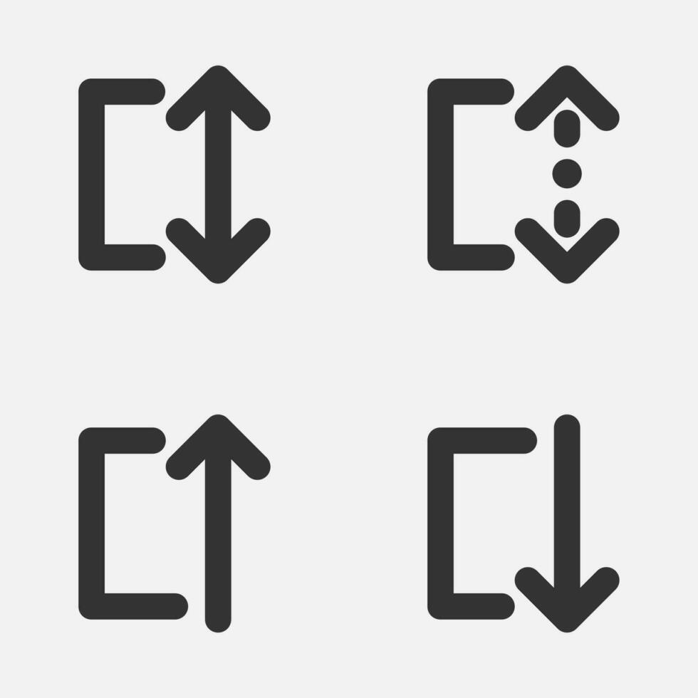 Auto fit height top bottom arrow icon vector