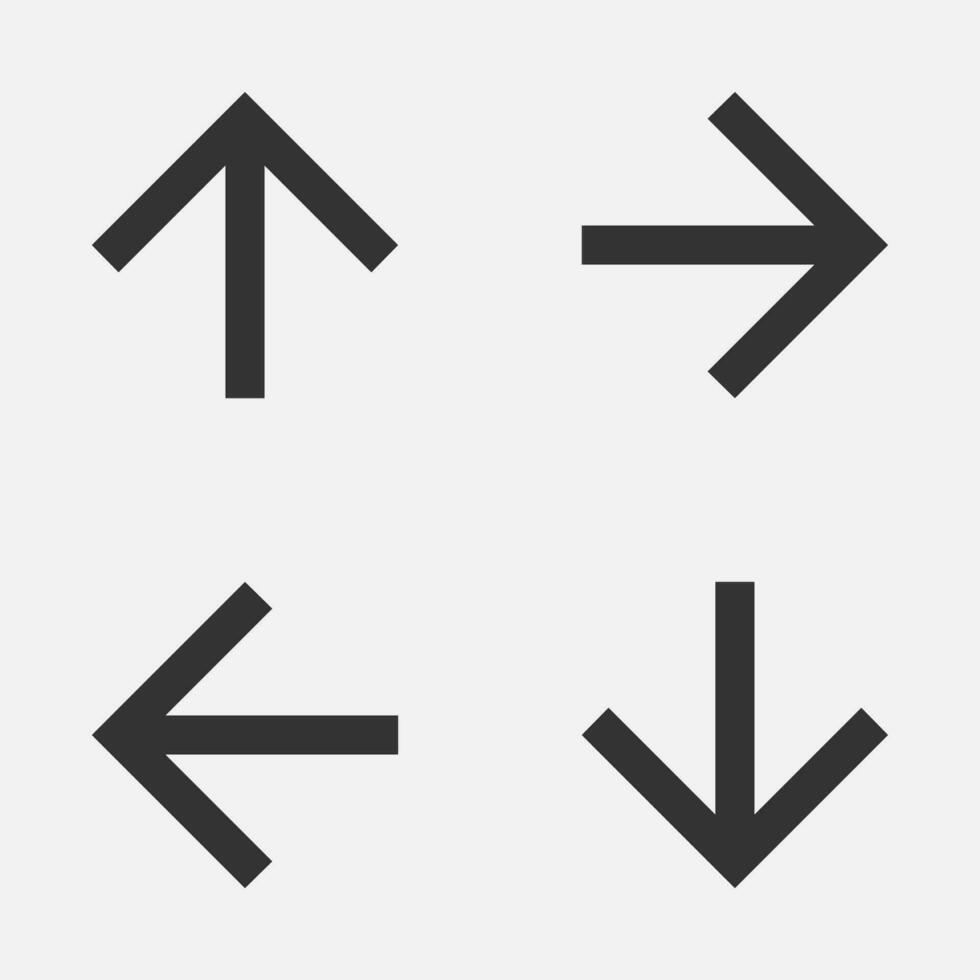 upward downward backward forward arrow icon vector