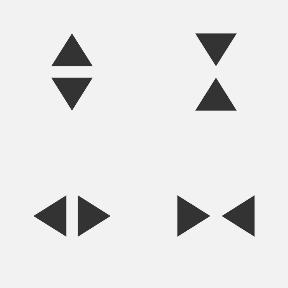 Arrow combo icon triangle double button vector