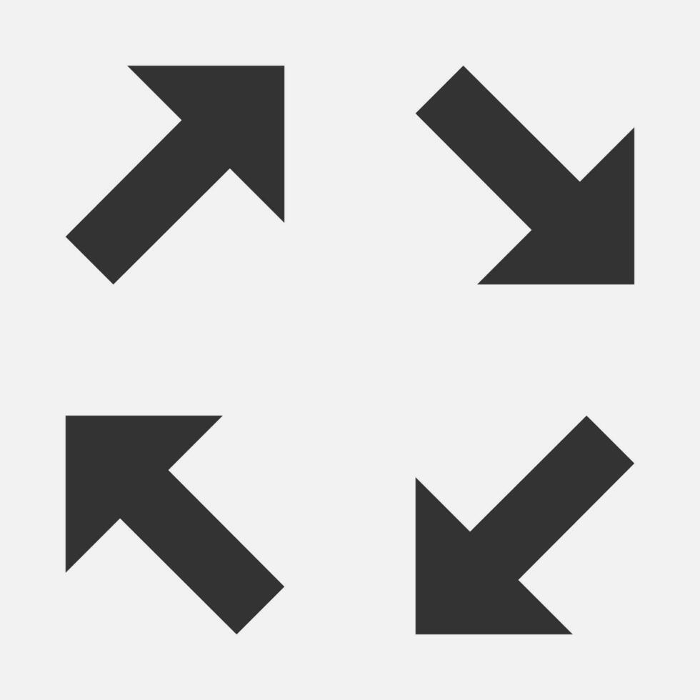 Arrow thick diagonal icon pointer button vector