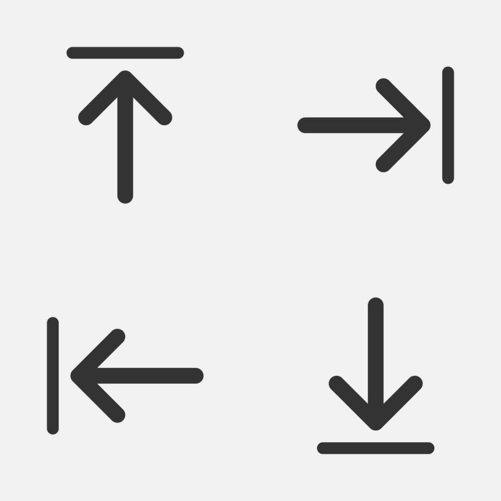 Arrow download icon align left top right bottom button vector