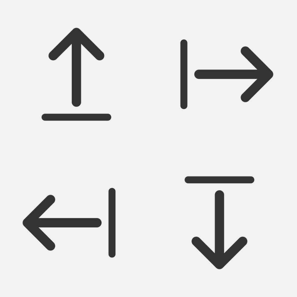 Arrow export icon top left right bottom button vector