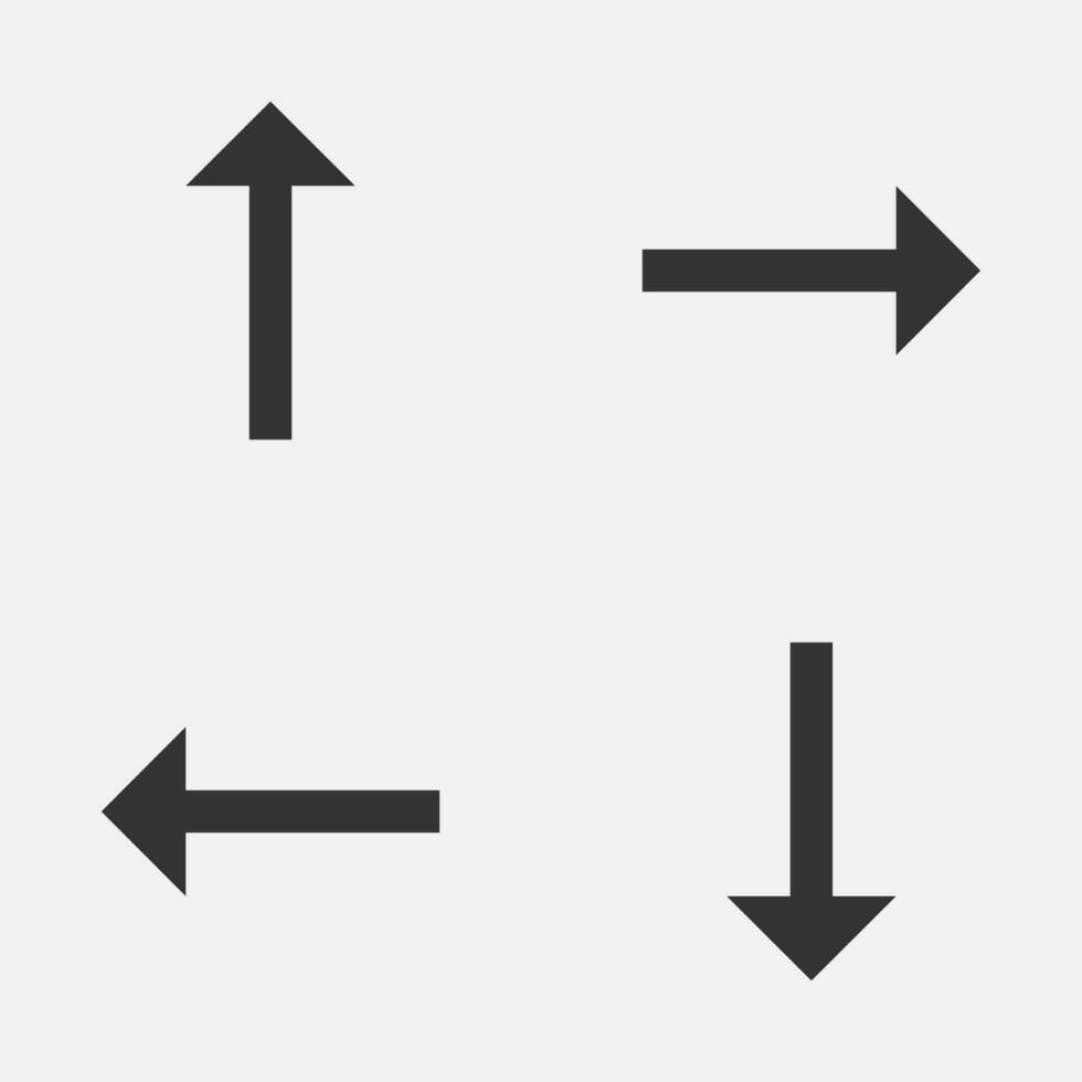 Arrow alt top bottom right left icon. vector