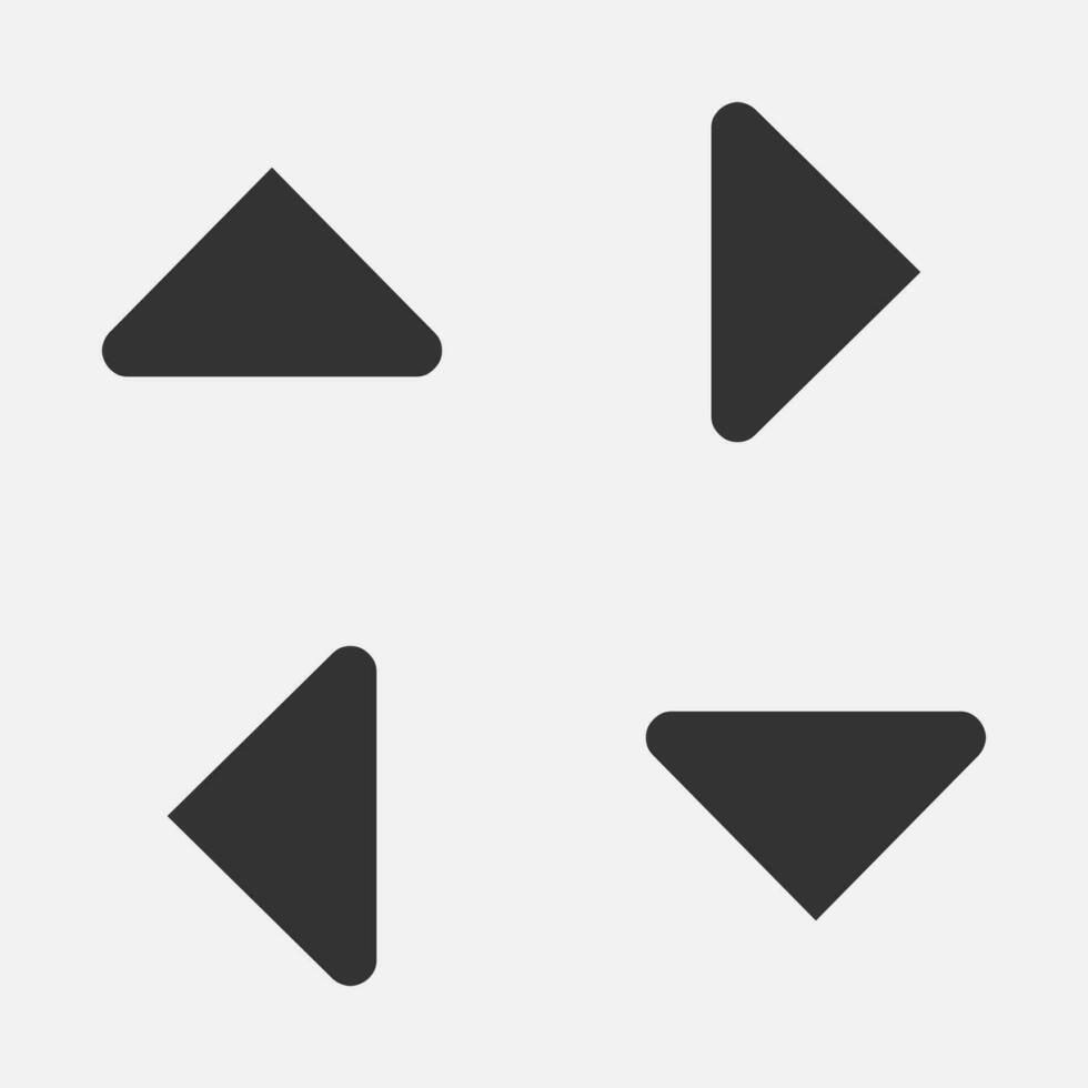 Arrow sorted up down left right icon vector