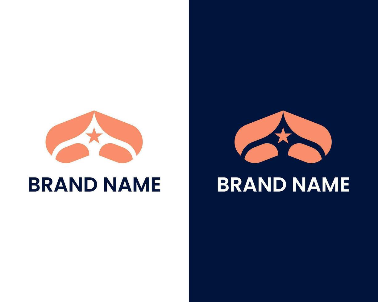 AM monogram logo with star icon combination premium logo design vector