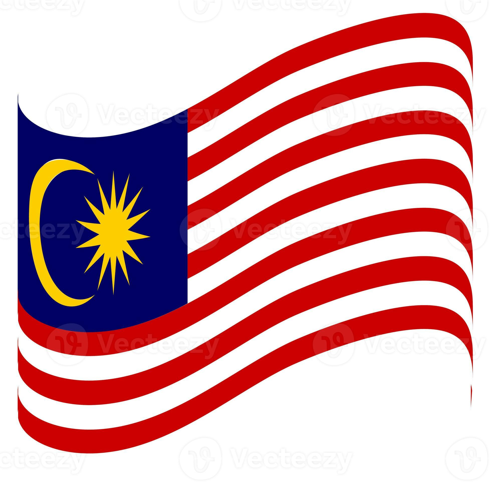 The flag of Malaysia. Malaysian flag. Bendera Malaysia. 28190302 Stock