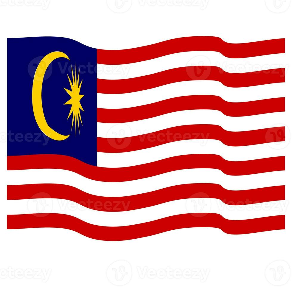 The flag of Malaysia. Malaysian flag. Bendera Malaysia. photo