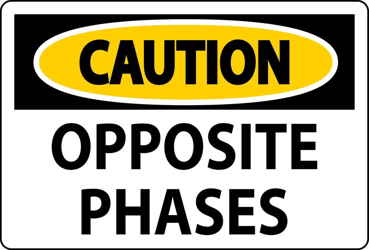 Caution Sign, Opposite Phases vector