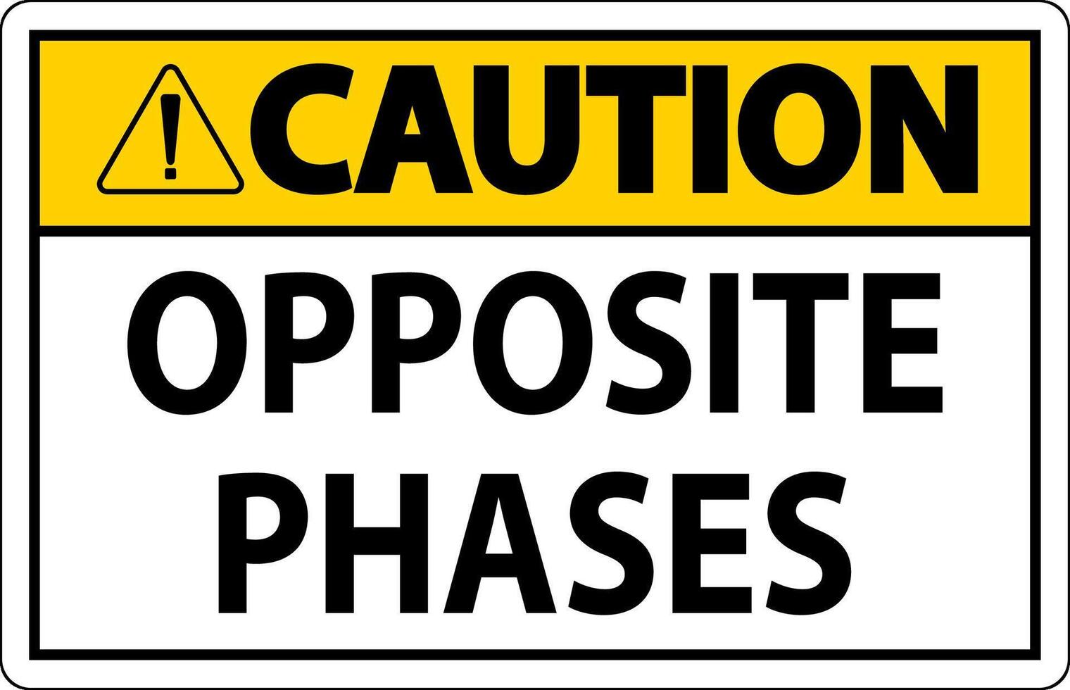 Caution Sign, Opposite Phases vector