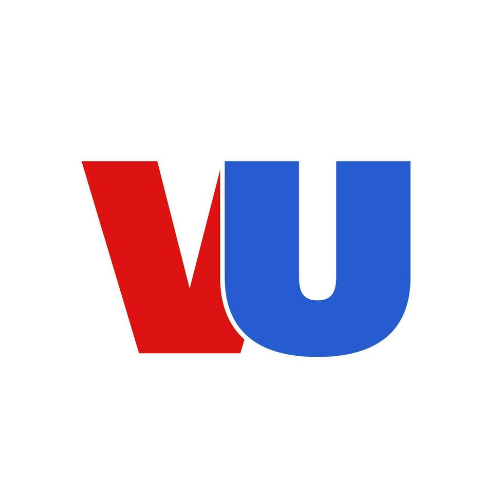 VU company name initial letters icon. vector