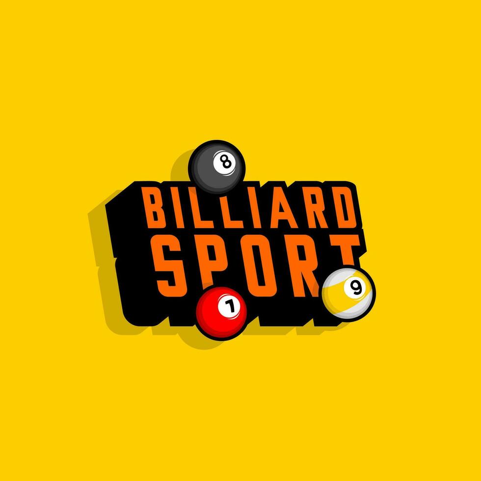 BILLIARD SPORT TYPE vector