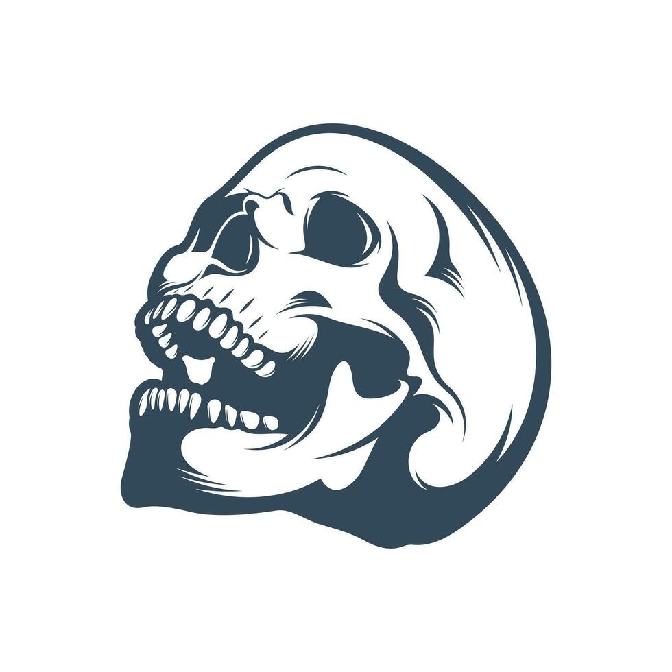 Skull vector illustration design. Skull logo design Template.