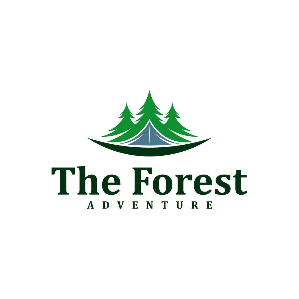 Forest logo design Template. Creative Pine logo vector illustration.