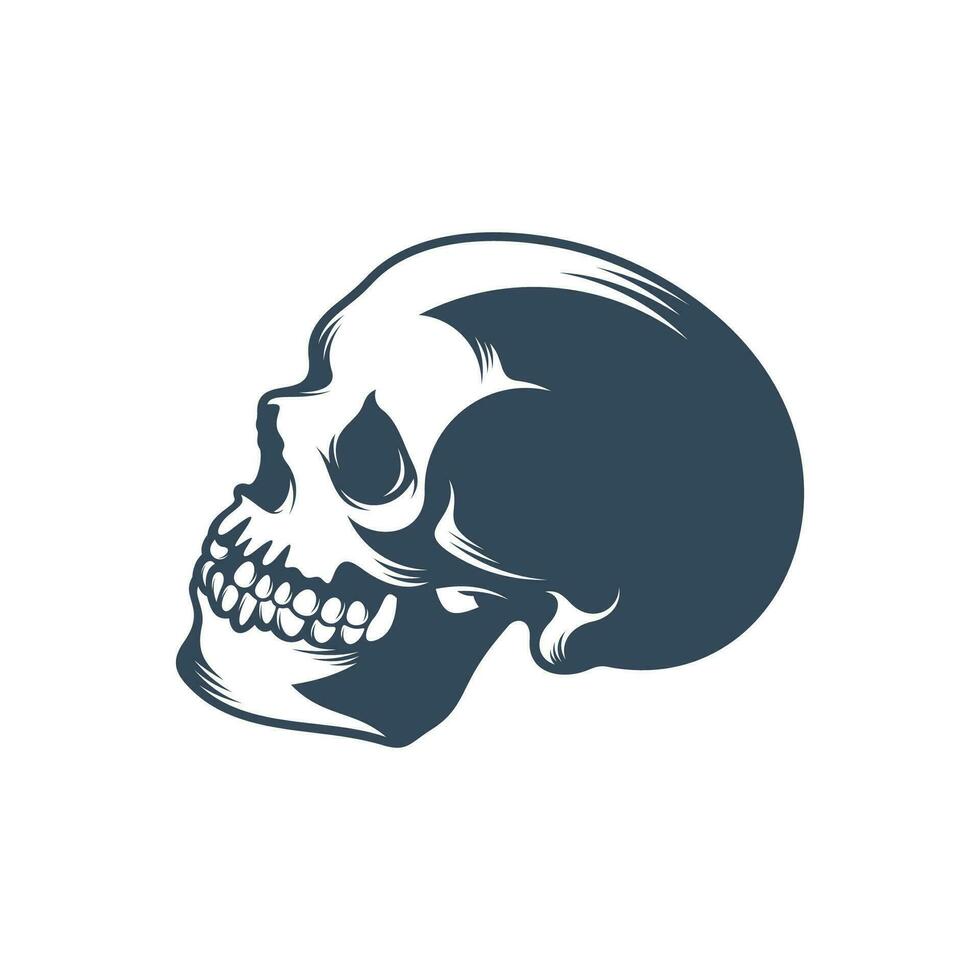 Skull vector illustration design. Skull logo design Template.