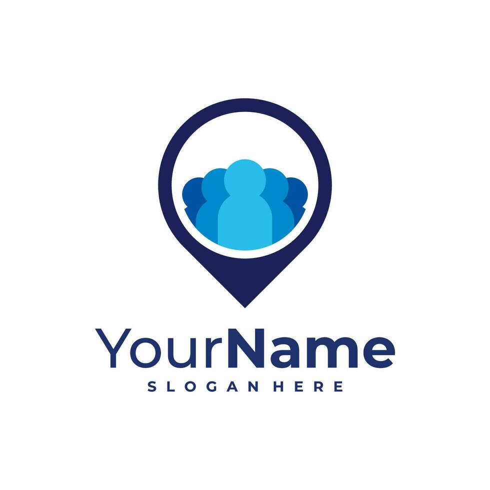 Point Leader logo design Template. Point People logo vector illustration.