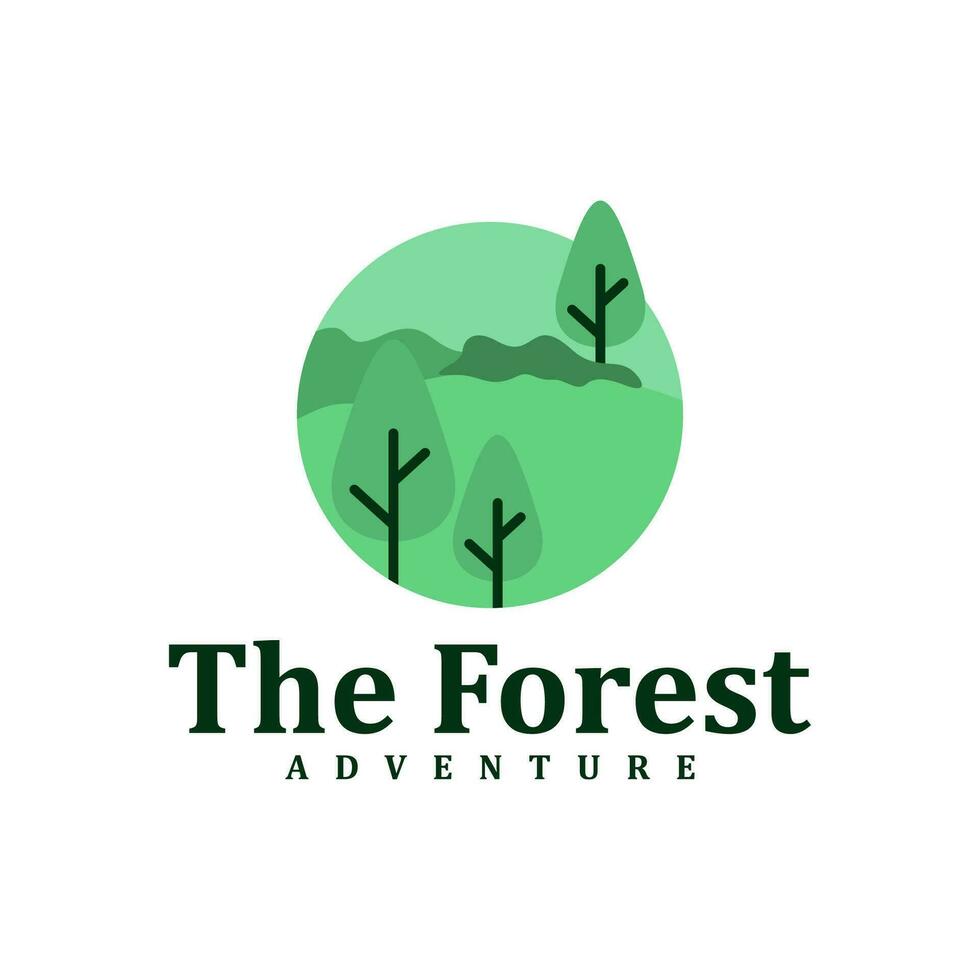 Forest logo design Template. Creative Pine logo vector illustration.
