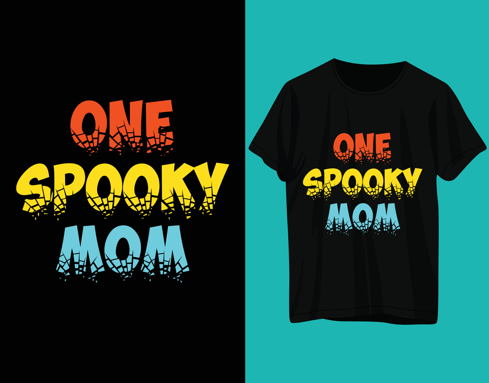 One spooky mom halloween tshirt design 28191152 Vector Art at Vecteezy