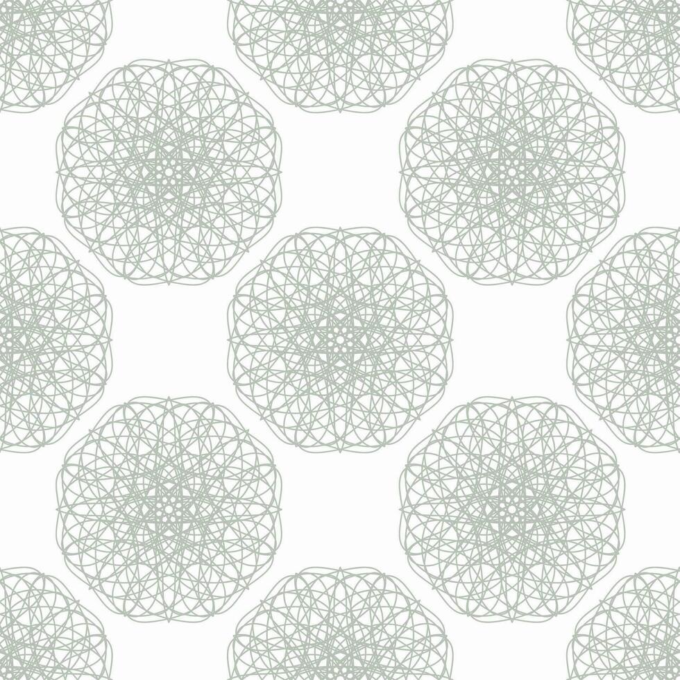 vector seamless vintage pattern of abstract grey shapes on white