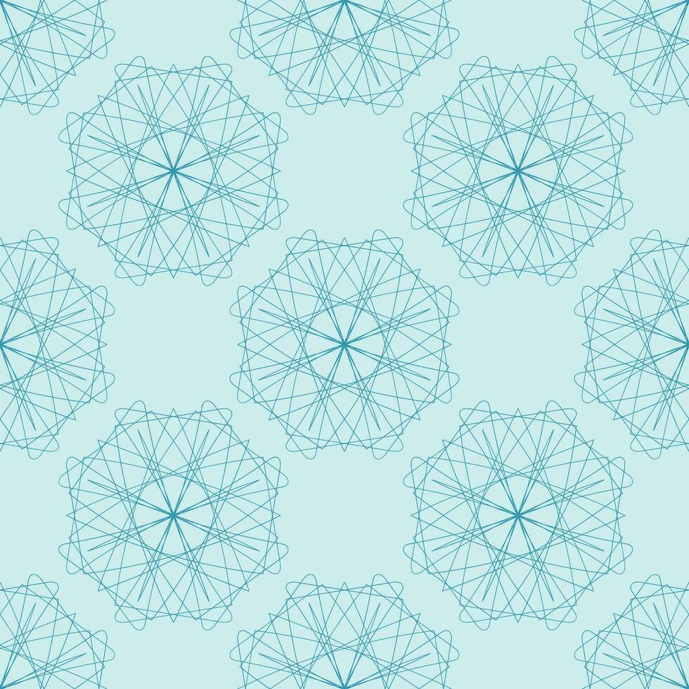 vector seamless pattern of abstract blue shapes on sky blue
