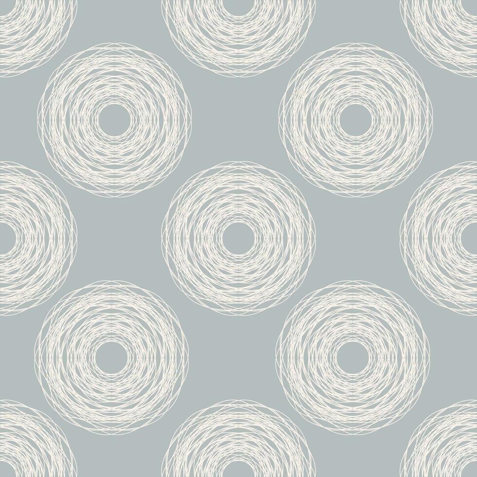 vector seamless pattern of abstract round shapes elegant