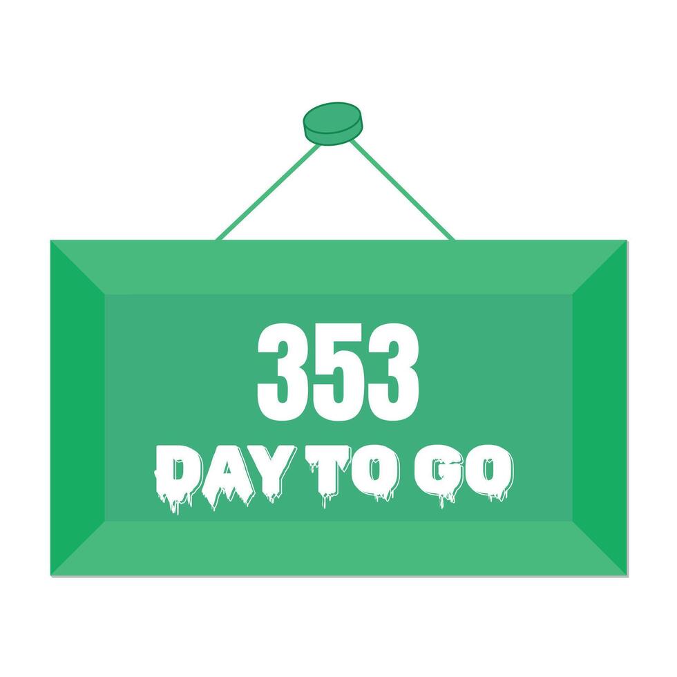 353 Days to go, timer design idea 28191425 Vector Art at Vecteezy