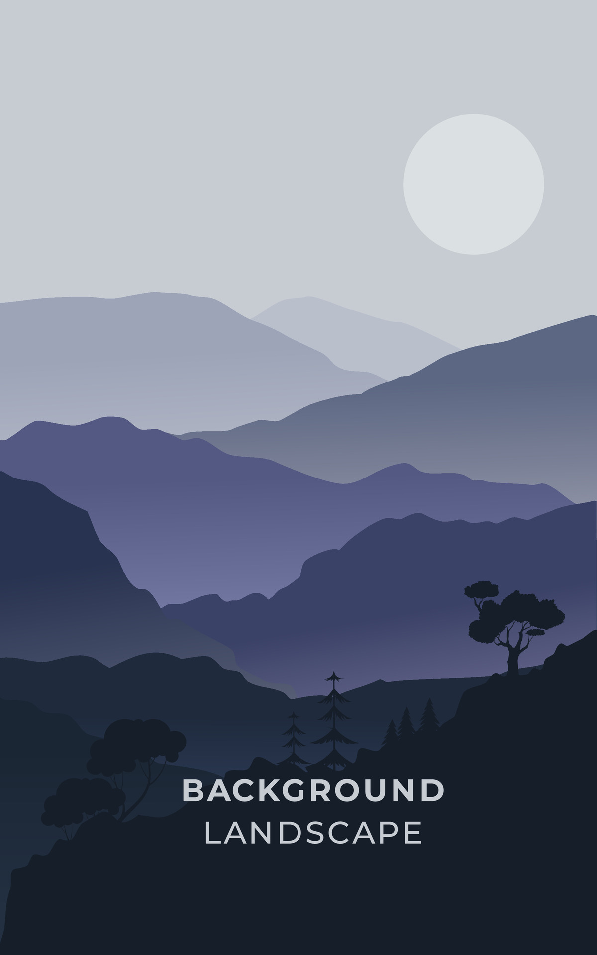 Landscape monochrome mountain view 28191459 Vector Art at Vecteezy