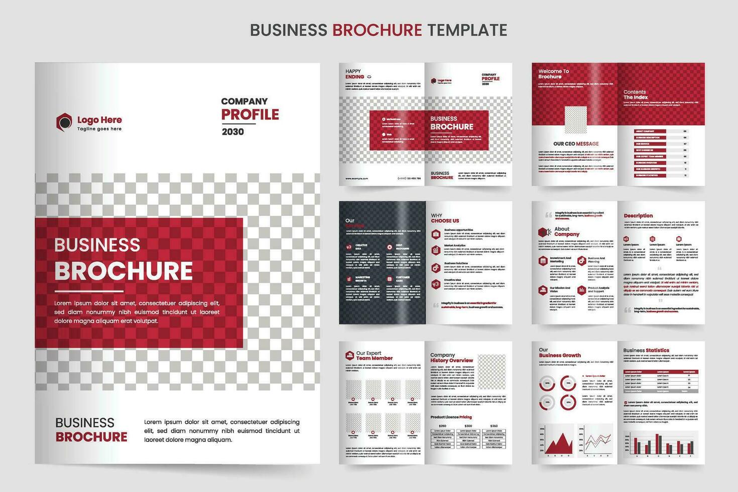 company profile brochure design minimal multipage business brochure template design annual report,creative design Multipurpose template with cover vector