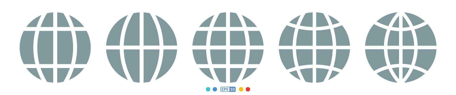 Web, globe solid icon with white background. vector