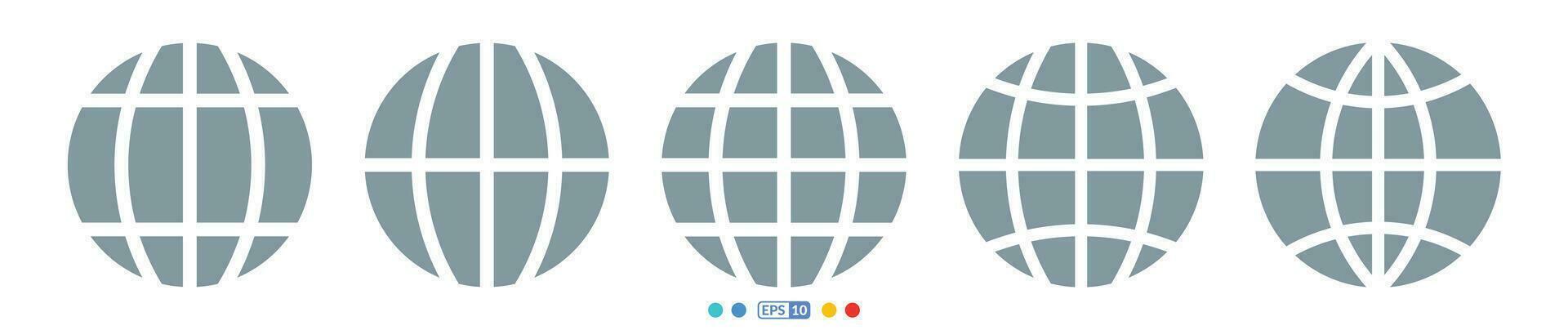 Web, globe solid icon with white background. vector