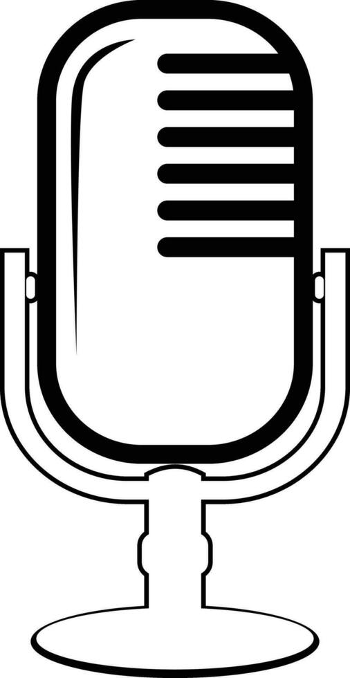 microphone vintage podcast icon illustration vector