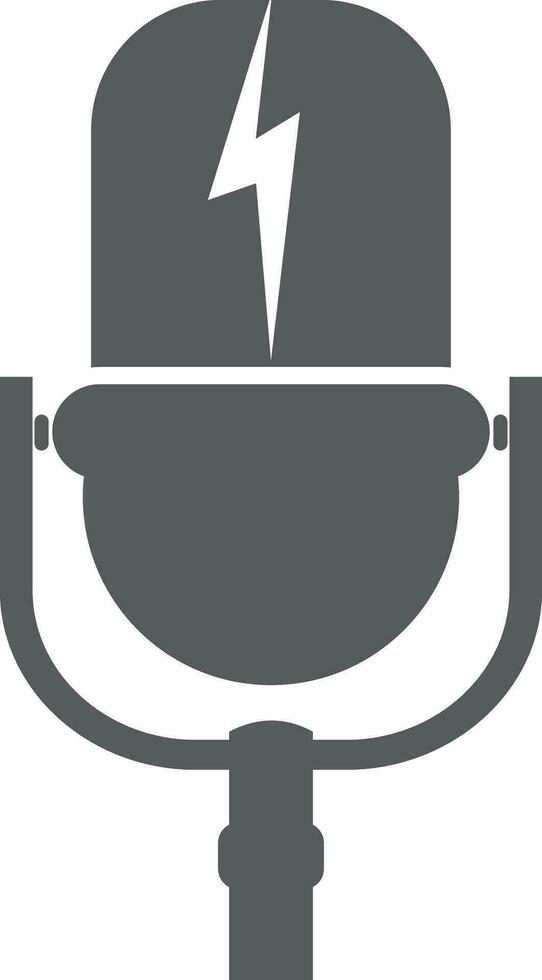 microphone vintage podcast icon illustration vector
