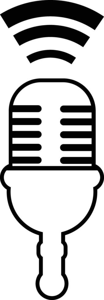 microphone vintage podcast icon illustration vector