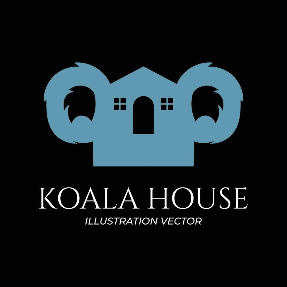 Australian Koala Head Face Home House Icon Symbol Illustration vector