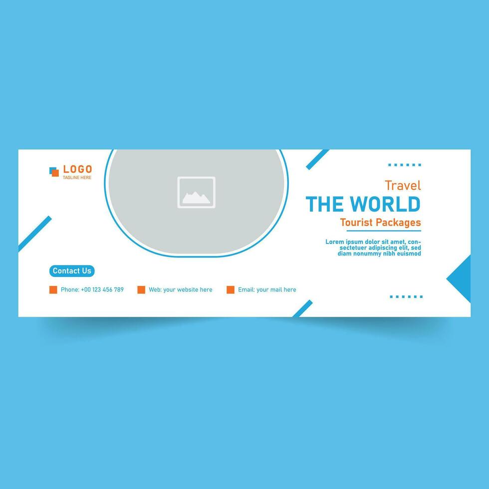 Explore The World Cover Design Free vector